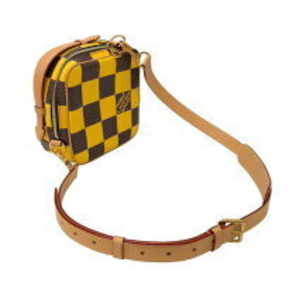 Louis Vuitton Jaune Canvas Damier Bag Chess Messenger Pop Shoulder